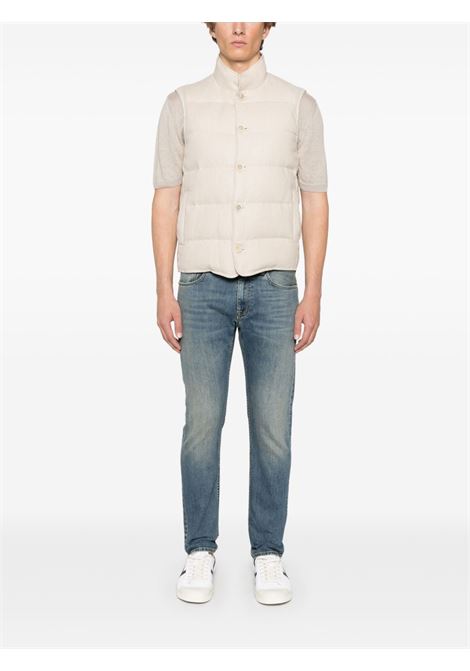 Gilet in lino in beige Eleventy - uomo ELEVENTY | K75GILK18TES0K03102