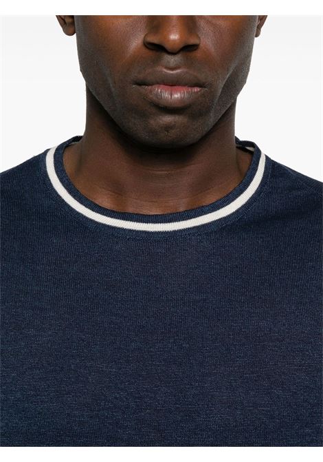 T-shirt in maglia fine in blu Eleventy - uomo ELEVENTY | K76MAGK74MAG0K0701102