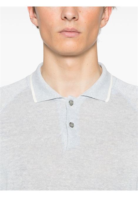 Polo melange con bottoni in grigio eleventy - uomo ELEVENTY | K76MAGK82MAG0K04808