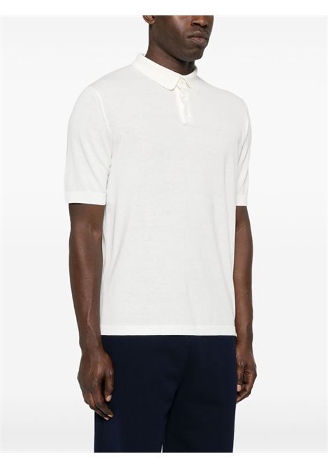 White ribbed-design polo shirt  Eleventy - men ELEVENTY | X76MAGC14MAT0A00101