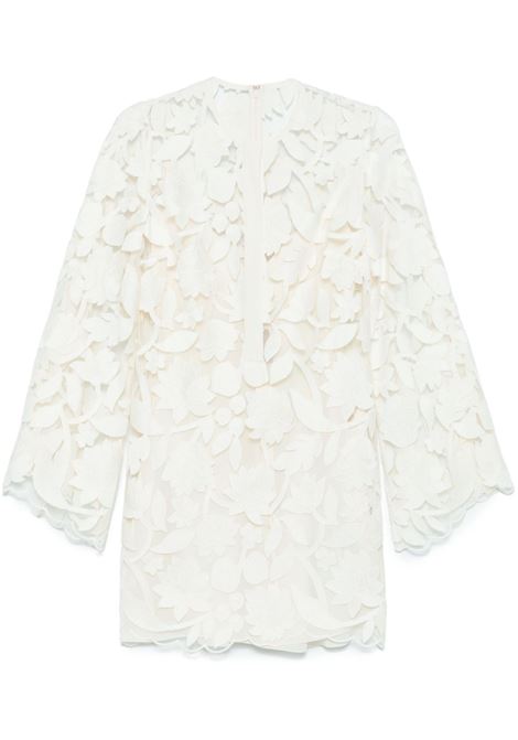 Off white embroidered tulle mini dress Elie saab - women ELIE SAAB | Dresses | D0525NR25TU012OFFWHT