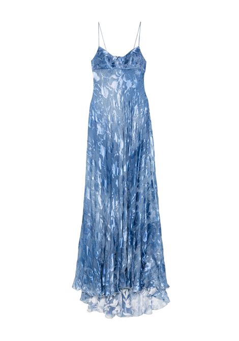 Blue  jacquard maxi dress Ermanno scervino - women ERMANNO SCERVINO | Dresses | D462Q765FDYSHS4217