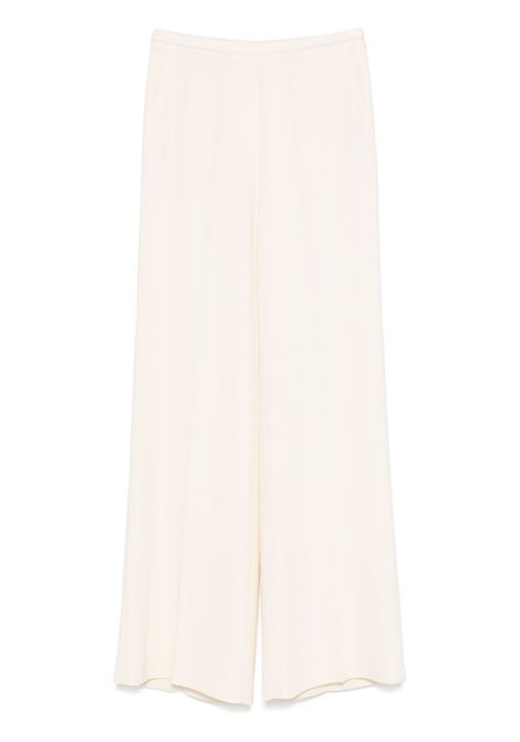 Pantaloni a palazzo in crêpe in bianco Forte forte - donna FORTE FORTE | Pantaloni | 135590020