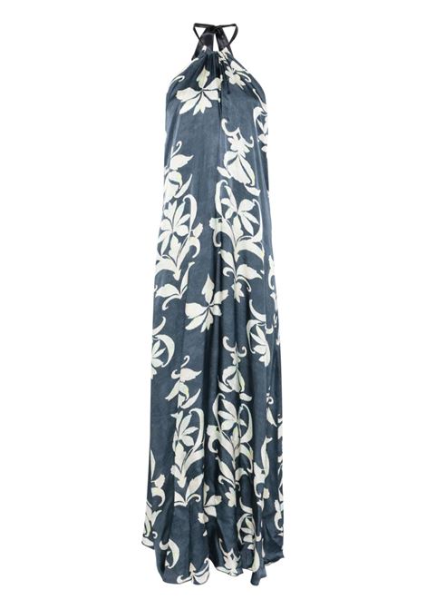 Abito lungo a fiori in blu Forte forte - donna FORTE FORTE | Abiti | 139065013