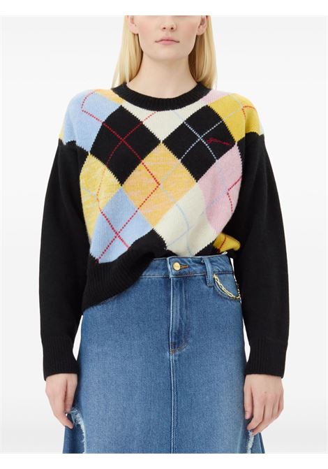 Maglione a rombi in nero Ganni - donna GANNI | K2379999