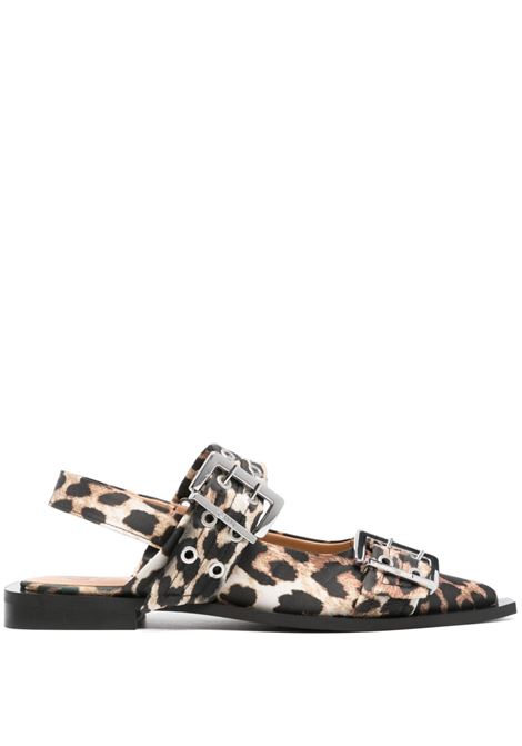 Ballerine con fibbia Leopardate Ganni - donna