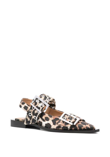 Leopard print ballerinas shoes Ganni - women GANNI | S2947943