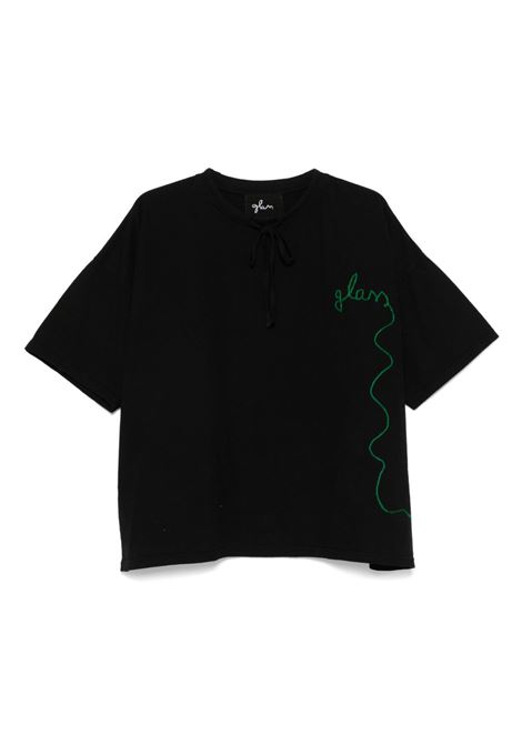 Black logo-embroidered T-shirt Glass Cypress - men GLASS CYPRESS | T-shirt | 6012510011BLK