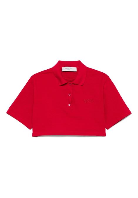 Red Golden Club-embroidered polo top Golden goose - women GOLDEN GOOSE | Top | GWP02190P00187940512