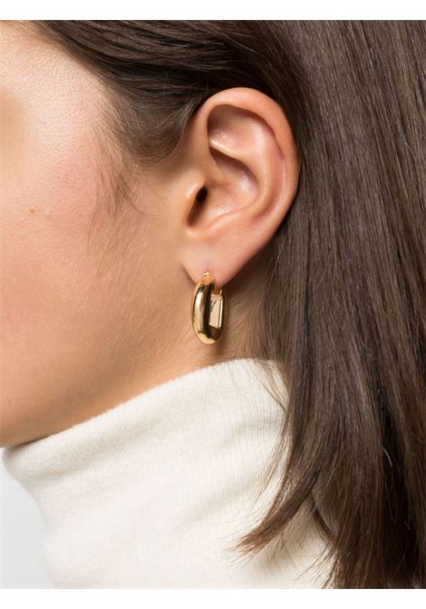 Gold Les Boucles Rond Carre earrings - women JACQUEMUS | 233JW5675845270