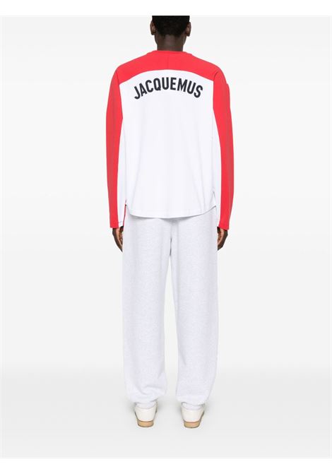T-shirt a maniche lunghe le tshirt baseball in bainco e rosso Jacquemus - uomo JACQUEMUS | 255JS2992003040