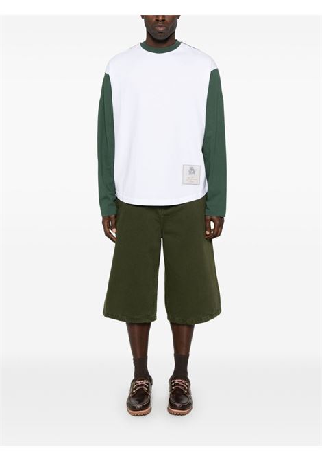 T-shirt a maniche lunghe le tshirt baseball in bianco e verde Jacquemus - uomo JACQUEMUS | 255JS2992003050
