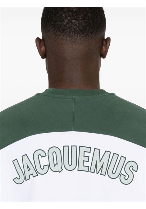 T-shirt a maniche lunghe le tshirt baseball in bianco e verde Jacquemus - uomo JACQUEMUS | 255JS2992003050