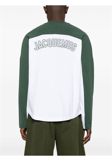 T-shirt a maniche lunghe le tshirt baseball in bianco e verde Jacquemus - uomo JACQUEMUS | 255JS2992003050