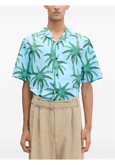 Blue la chemise jean short-sleeve shirt Jacquemus - men JACQUEMUS | 255SH20116773EJ