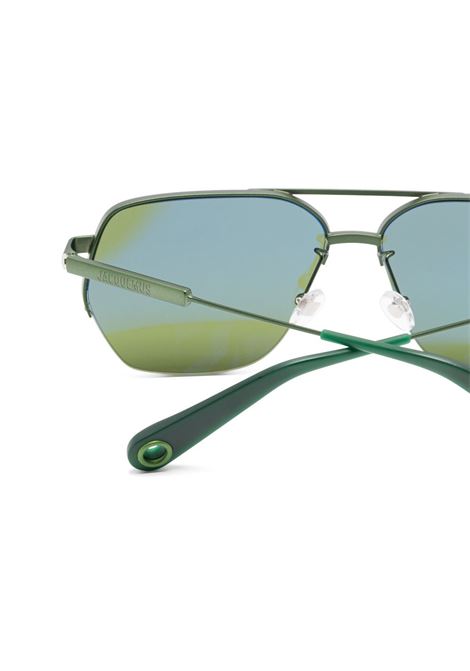 Occhiali da sole aviador in verde Jacquemus - unisex JACQUEMUS | JAC67C4SUN