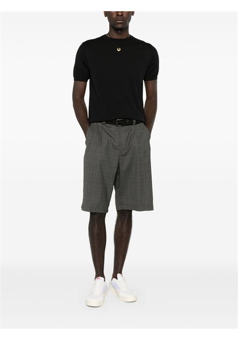 Black fine-ribbed T-shirt Kangra - men KANGRA | 10042100013