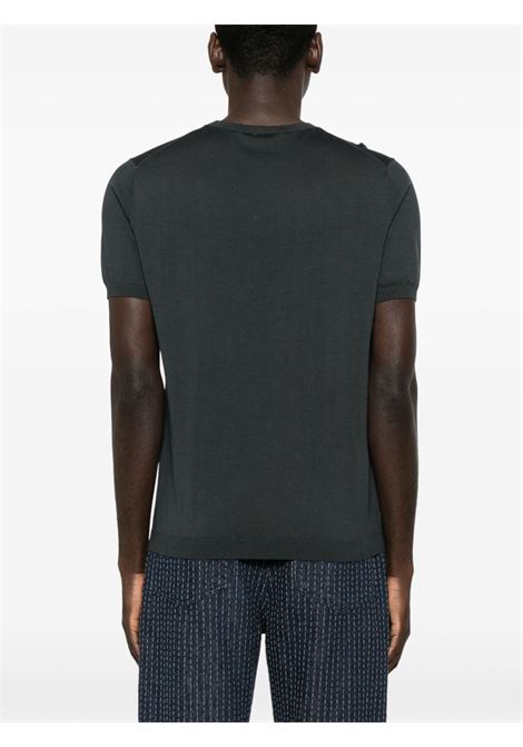 Grey fine-ribbed T-shirt Kangra - men KANGRA | 10042100033