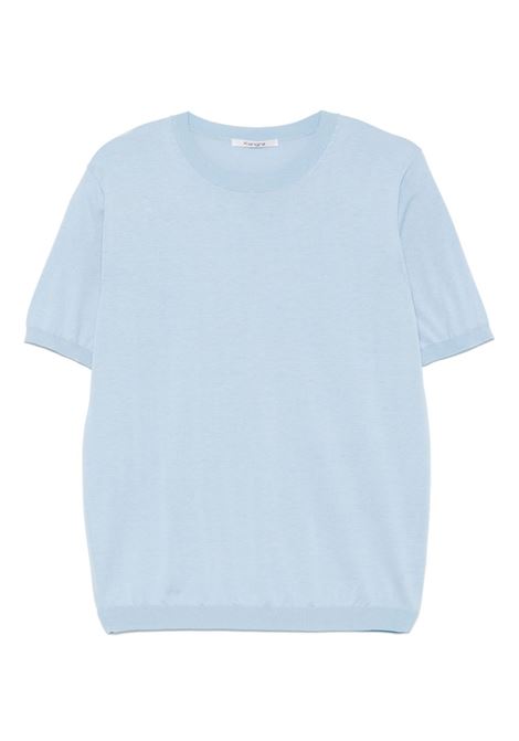 Light blue fine-ribbed T-shirt Kangra - men