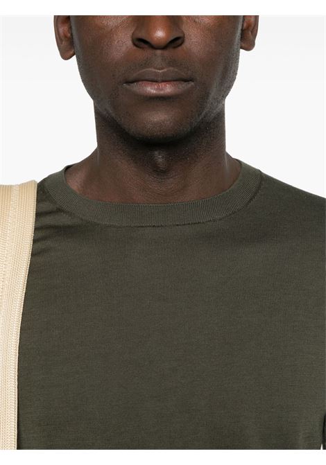 T-shirt a coste in verde Kangra - uomo KANGRA | 10042100187