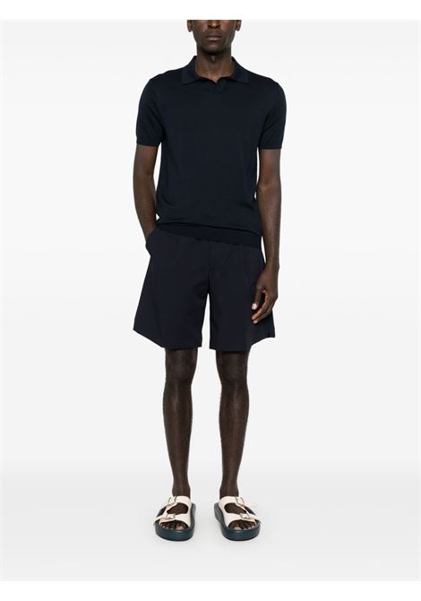 Blue fine-ribbed polo -shirt Kangra - men KANGRA | 10042300038