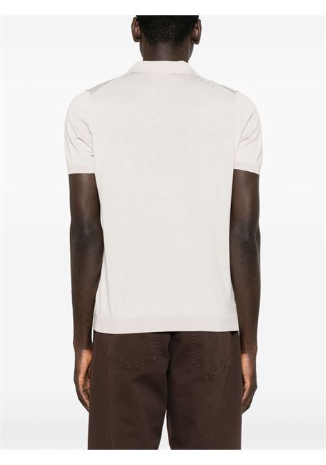 Beige fine-ribbed polo T-shirt Kangra - men KANGRA | 10042300060