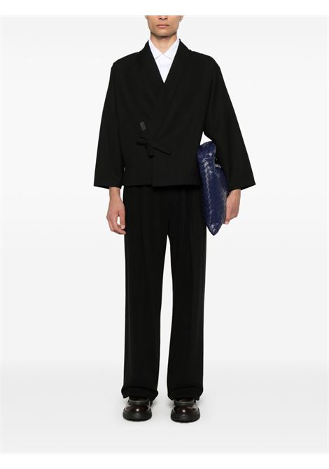 Black wraparound style jacket Kenzo - men KENZO | FE65VE1409RE99