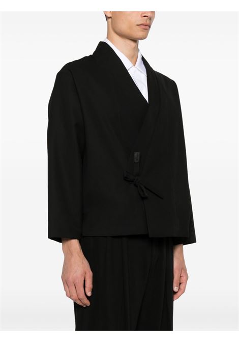 Black wraparound style jacket Kenzo - men KENZO | FE65VE1409RE99