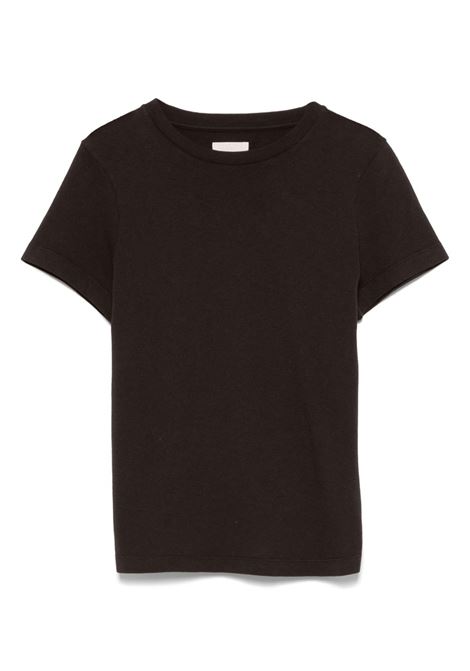 T-shirt in cotone in marrone Khaite - donna