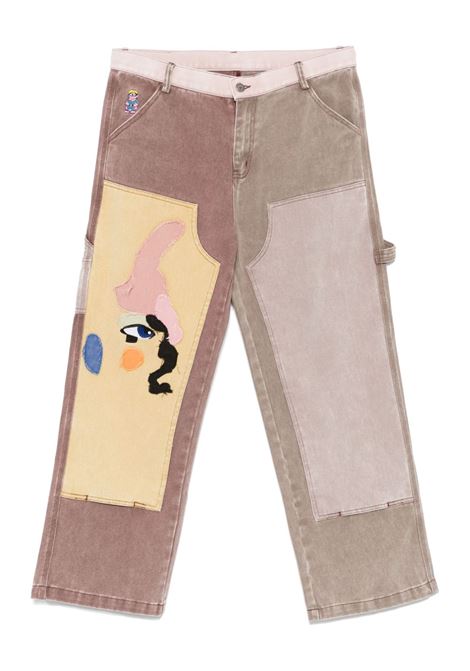 Beige Patchwork-Face jeans Kidsuper - men