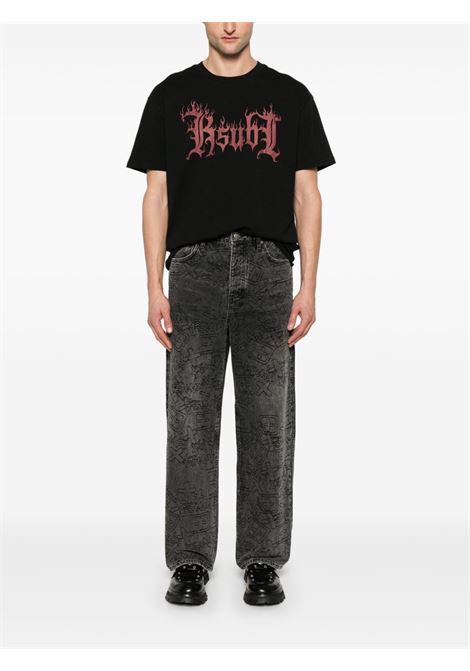 Black printed fuego biggie t-shirt ksubi - men KSUBI | MPS25TE043BLK