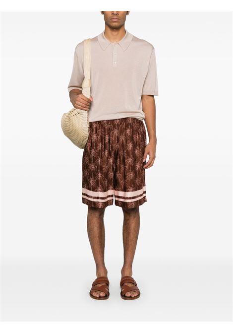 Light pink fine-knit polo shirt Laneus - men LANEUS | S5LAMAKP024015
