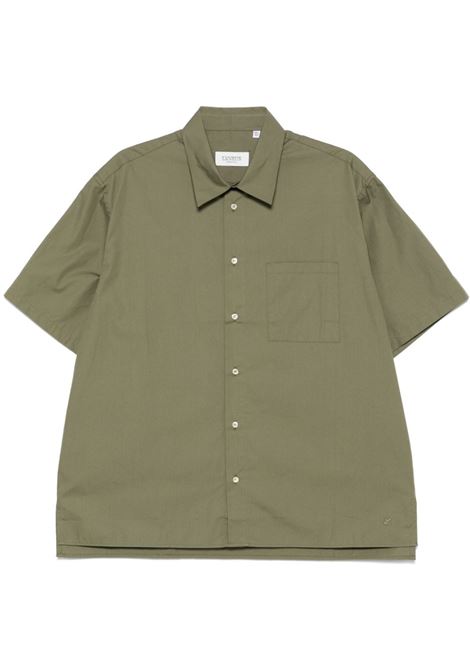 Green poplin shirt Laneus - men LANEUS | S5LAMASI004082