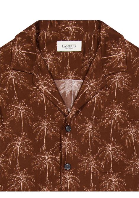 Brown Boxy bowling shirt Laneus - unisex LANEUS | S5LAUASI046920
