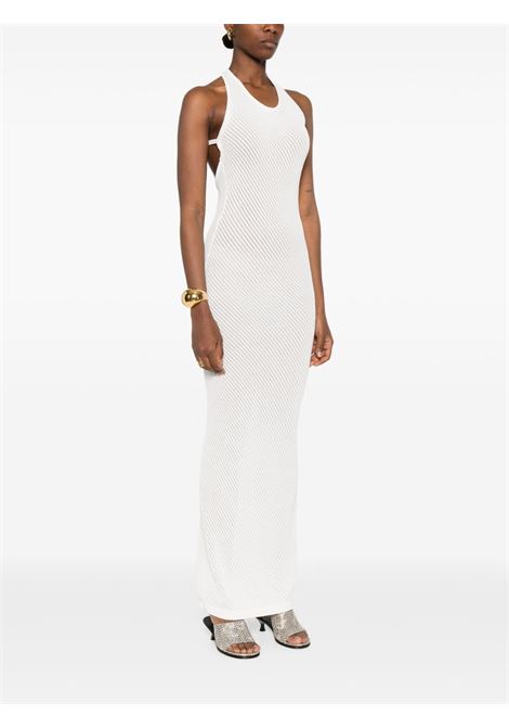 White knitted maxi dress Laneus - women LANEUS | S5LAWOKD177002