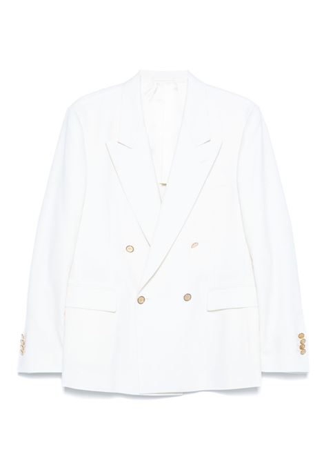 White virgin wool-blend double-breasted blazer Lardini - men LARDINI | ES5810EHCN64307110