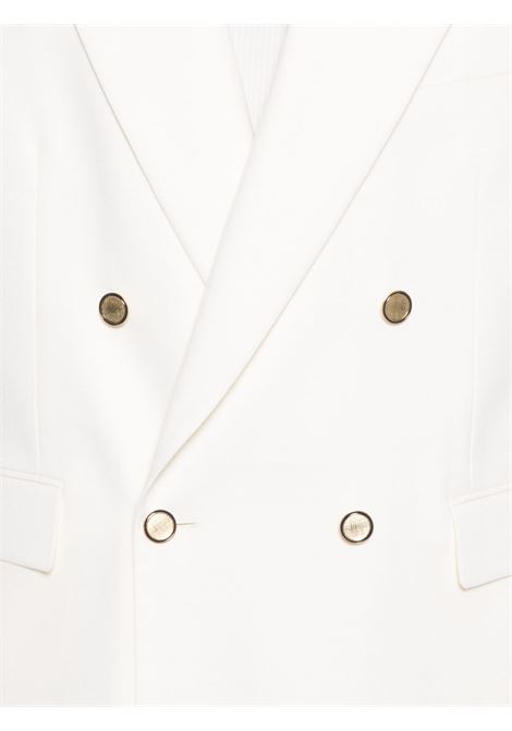 White virgin wool-blend double-breasted blazer Lardini - men LARDINI | ES5810EHCN64307110