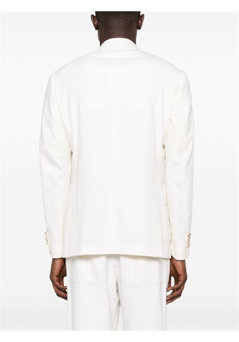 White virgin wool-blend double-breasted blazer Lardini - men LARDINI | ES5810EHCN64307110