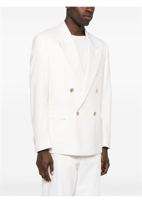 White virgin wool-blend double-breasted blazer Lardini - men LARDINI | ES5810EHCN64307110