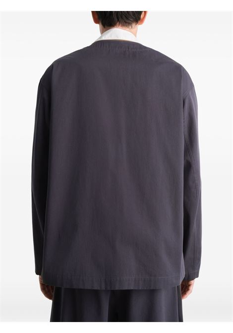 Giacca-camicia senza colletto in grigio antracite LEMAIRE - uomo LEMAIRE | OV1011LF1352BK980