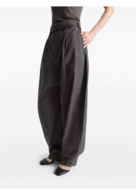 Brown Folded Waistband trousers Lemaire - women LEMAIRE | PA1187LF1356BR449