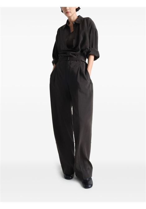 Dark brown belted trousers Lemaire - men LEMAIRE | PA1206LF1308BR507