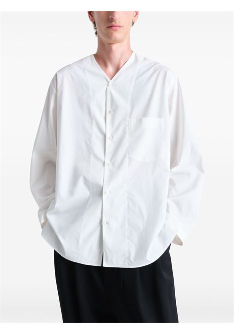 Camicia con scollo a V in bianco lemaire - uomo LEMAIRE | SH1144LF588WH001