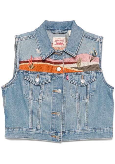Blue denim Embroidered XS vest Levi's - women LEVI'S |  | 002A70000