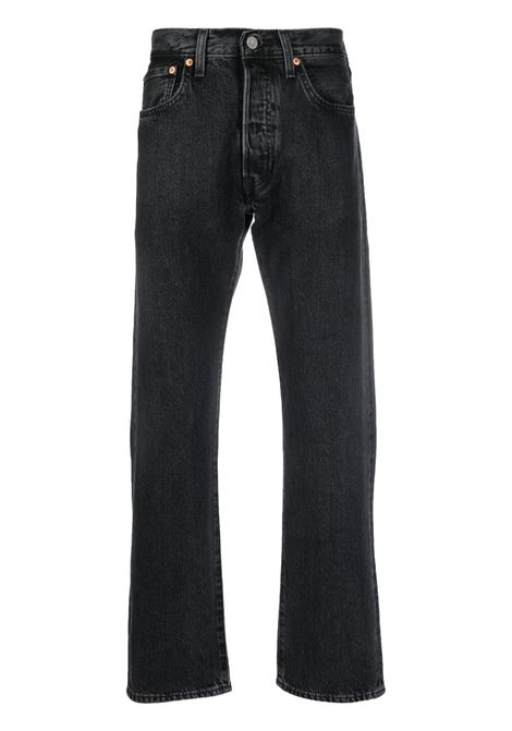 Black low-rise straight jeans Levi's - men