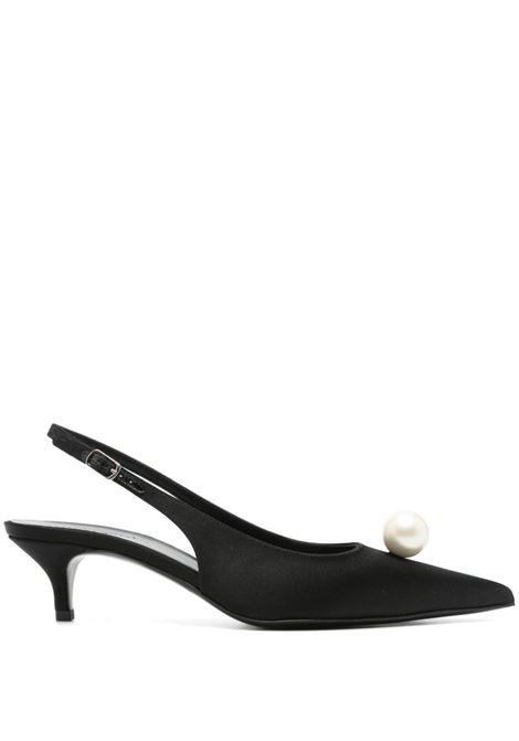 Black 50mm pearl-detail satin pumps Magda butrym - women MAGDA BUTRYM | Pumps | 521425BLK