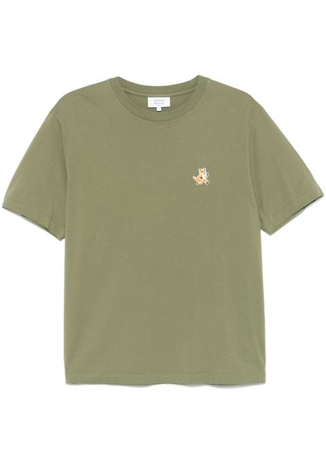 T-shirt Bold Fox Head in verde Maison kitsuné - uomo MAISON KITSUNÉ | T-shirt | MM00125KJ00080079