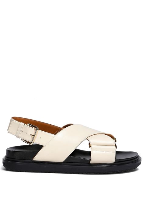 Sandali Fussbett in bianco - MARNI donna
