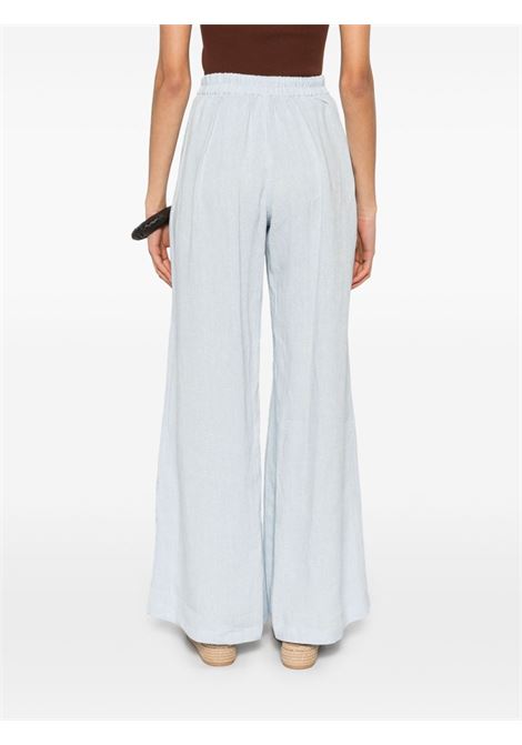 Pantaloni a palazzo con dettagli in lurex in azzurro Maurizio Mykonos - donna MAURIZIO | W01130179SKYBL