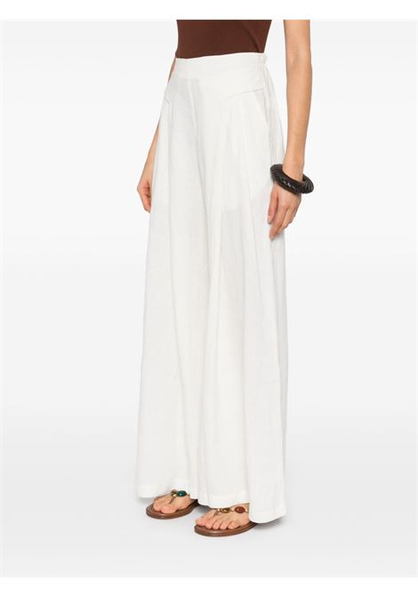White lurex-detail palazzo pants Maurizio - women MAURIZIO | W01130179WHT